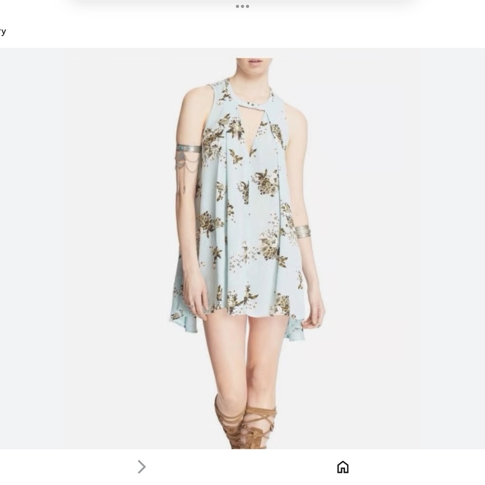 NWT Free People Tea Swing Dress / Tunic , Color is Mint Como,
